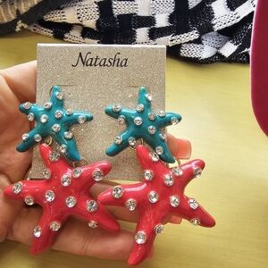 Bnwt Natasha starfish earrings
